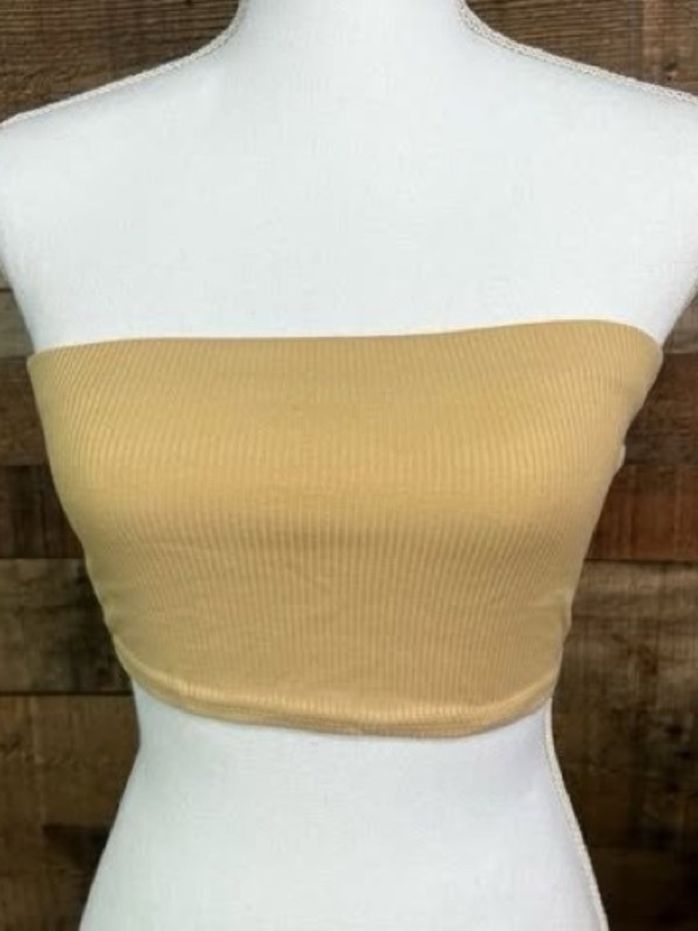 Women's Size 4 Boohoo Tan Tube Top